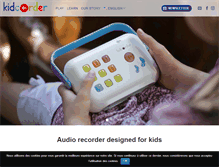 Tablet Screenshot of kidcorder.com
